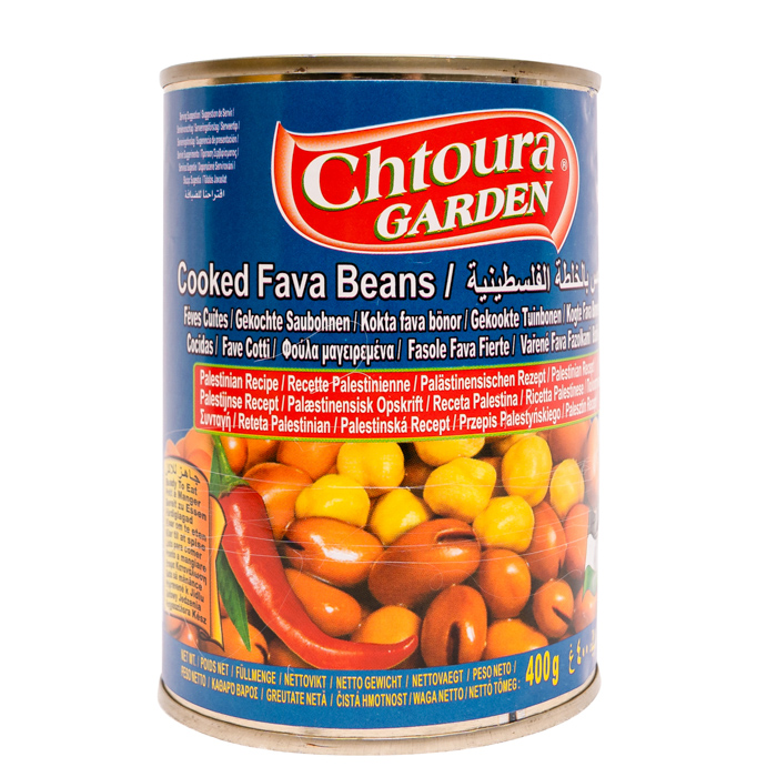 Chtoura Garden Fava Beans / Keitetyt härkäpavut (Palestinian) 475g TNK - Papu- ja linssisäilykkeet - 1365 - 1