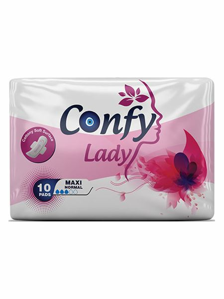 Confy Lady Hygienic Pad Maxi Normal STD/ Terveysside 10kpl - Hygieniatarvikkeet - 19395 - 1
