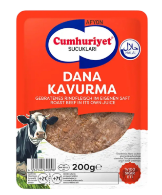 Cumhuriyet Dana Kavurma / Paistettua naudanlihaa 200g - Nauta leikkeleet ja makkarat - 21625 - 1