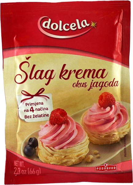 Dolcela Strawberry Powder / Mansikkakerma 66g - Vanukkaat ja jälkiruoka-ainekset - 21025 - 1