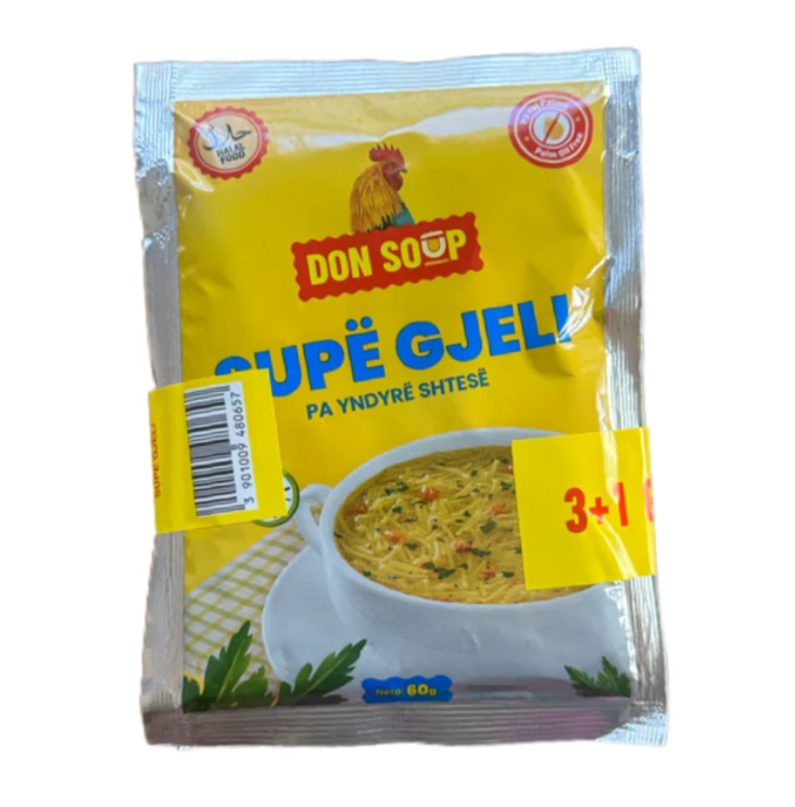 Don Soup Supe Gjeli / Kanakeitto 4x60g - Valmiskeitot ja valmisjauheet - 18245 - 1