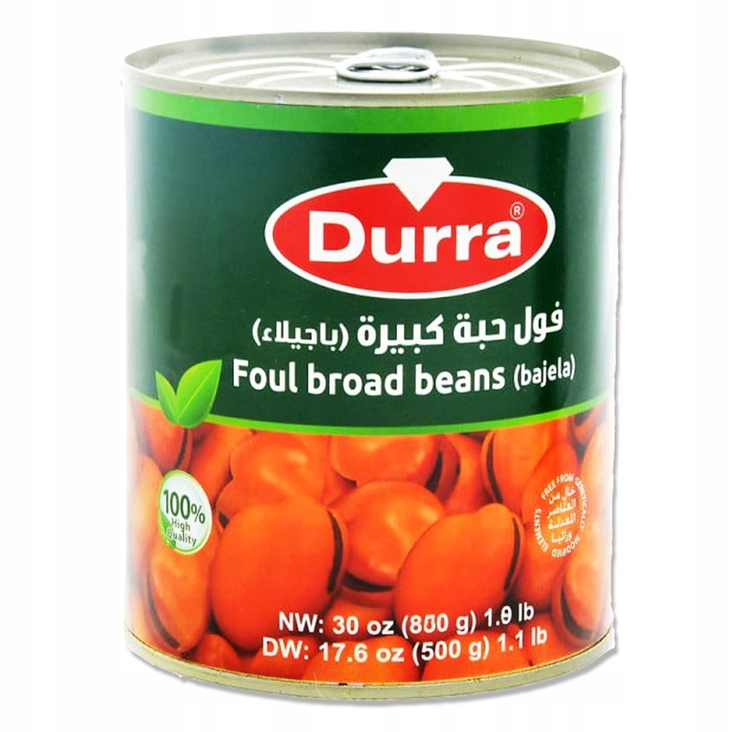 Durra Broad Beans (Bajella) / Keitetyt härkäpavut 800g TNK - Papu- ja linssisäilykkeet - 9455 - 1