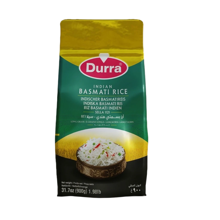 Durra Indian Basmati Rice Sella 1121/ Basmattiriisi 900g PLASTIK - Basmatiriisit - 20115 - 1