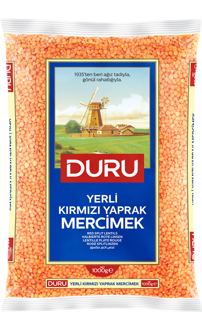 Duru Kirmizi Mercimek Yaprak / Halkaistut punaiset linssit 1kg - Linssit - 2225 - 1