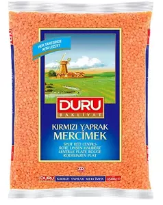 Duru Kirmizi Yaprak Mercimek / Puolitettu linssi puolitetut 2.5kg (314) - Linssit - 7195 - 1