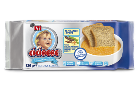 Eti Cicibebe No Added Sugar Korppu 125g - Täytekeksit ja vohvelit - 14355 - 1