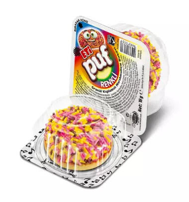 Eti Puf Raibow Vaahtokarkki keksi 18g - Täytekeksit ja vohvelit - 7835 - 1