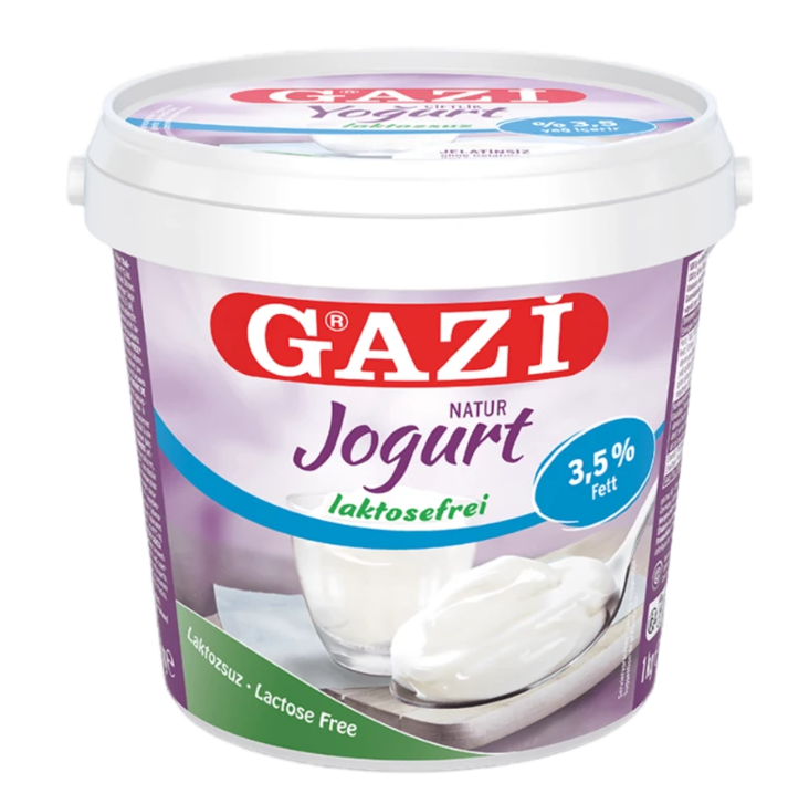 Gazi Natur Jogurt/ Laktoositon Jogurtti 3,5% 1kg - Turkkilaiset jogurtit - 2595 - 1