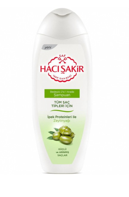 Haci Sakir Oliiviöljy Shampoo + Hoitoaine 2in1 500ml - Shampoot - 2985 - 1