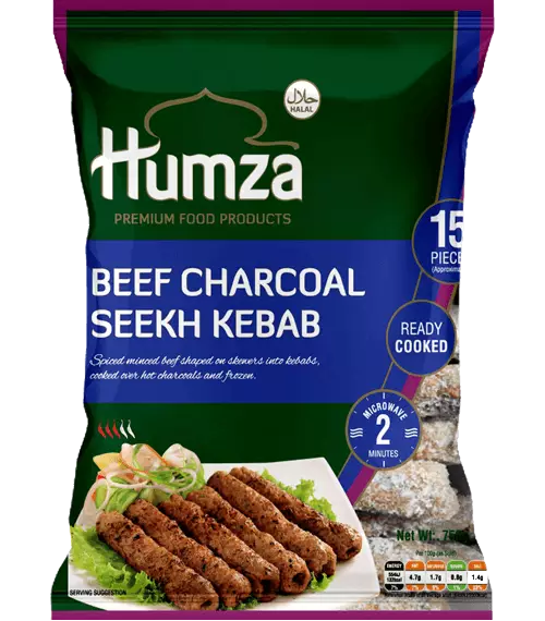 Humza Beef Charcoal Seekh Kebab 750g - Nauta pakasteet - 11515 - 1