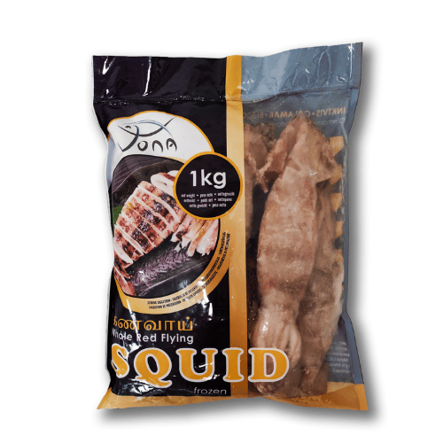 Jona Whole Red Flying Squid / Mustekala 1kg - Pakasteäyriäiset - 10555 - 1
