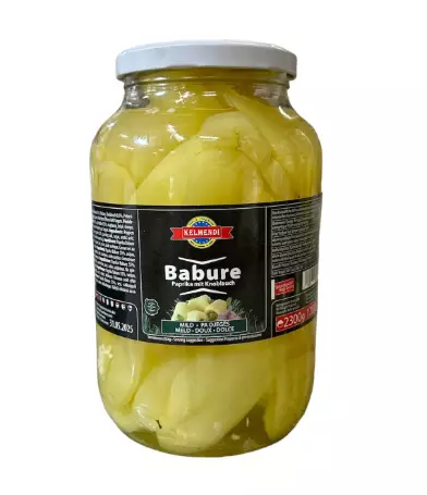 Kelmendi Babure Paprika mit Knoblauch / Paprika Fileet Valkosipulilla 2,3KG - Tomaatti- ja paprikasäilykkeet - 15015 - 1