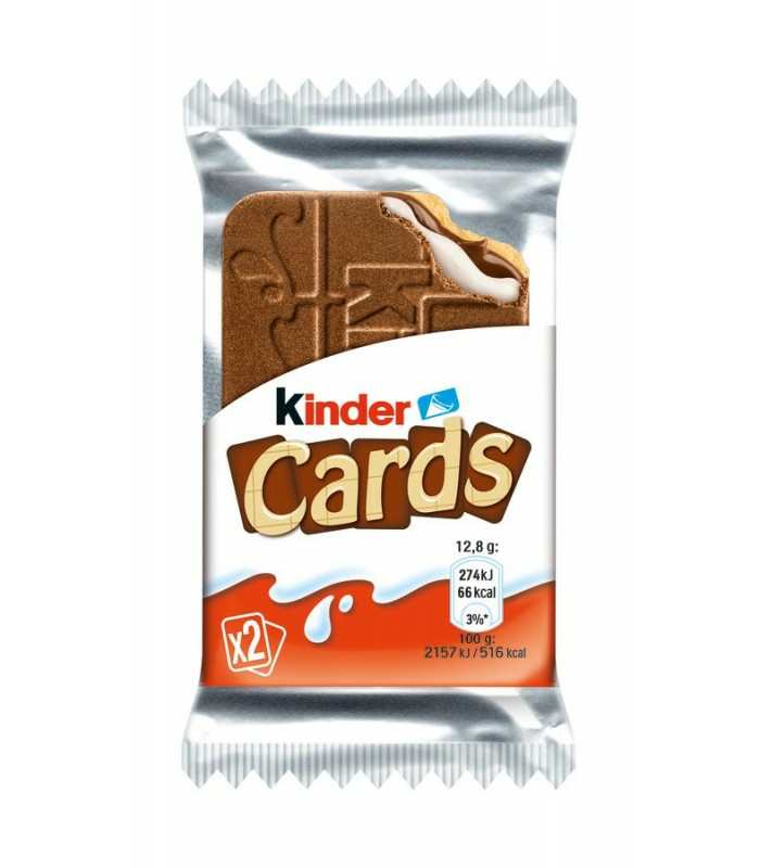 Kinder Cards täytekeksi 25,6g - Suklaat - 13695 - 1