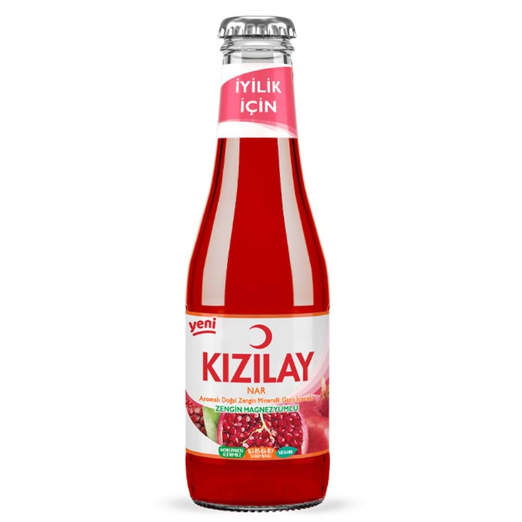 Kizilay Narli Soda/ Kivennäisvesi granaattiomena 200ml - Kivennäis- ja lähdevedet - 3425 - 1