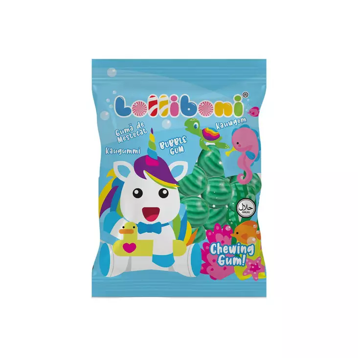 Lolliboni Unicorn Watermelon Bubblegum 80g - Purukumit - 14155 - 1
