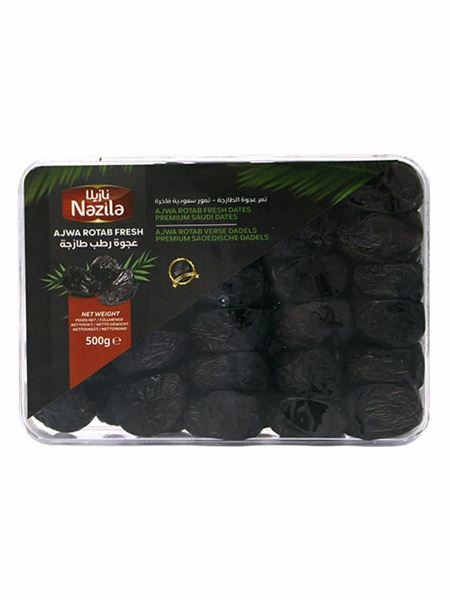 Nazila Ajwa Rotab Fresh Dates/ Taateli 500g - Kuivatut hedelmät - 18935 - 1