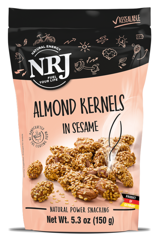 NRJ Almond in Sesame / Mantelipähkinä seesamilla 150g - Pähkinät - 21615 - 1