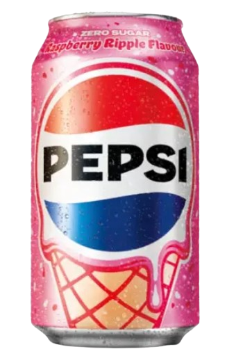 Pepsi Raspberry Ripple Zero Sugar Virvoitusjuoma 330ml TNK - Limonadit ja virvoitusjuomat - 21295 - 1