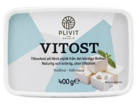 Plivit Vitost Valkojuusto 400g - Salaattijuustot - 20505 - 1