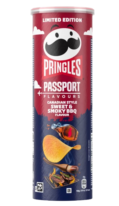 Pringles Passport Canadian Style Sweet & Smoky BBQ Sipsi 165g - Sipsit - 21455 - 1