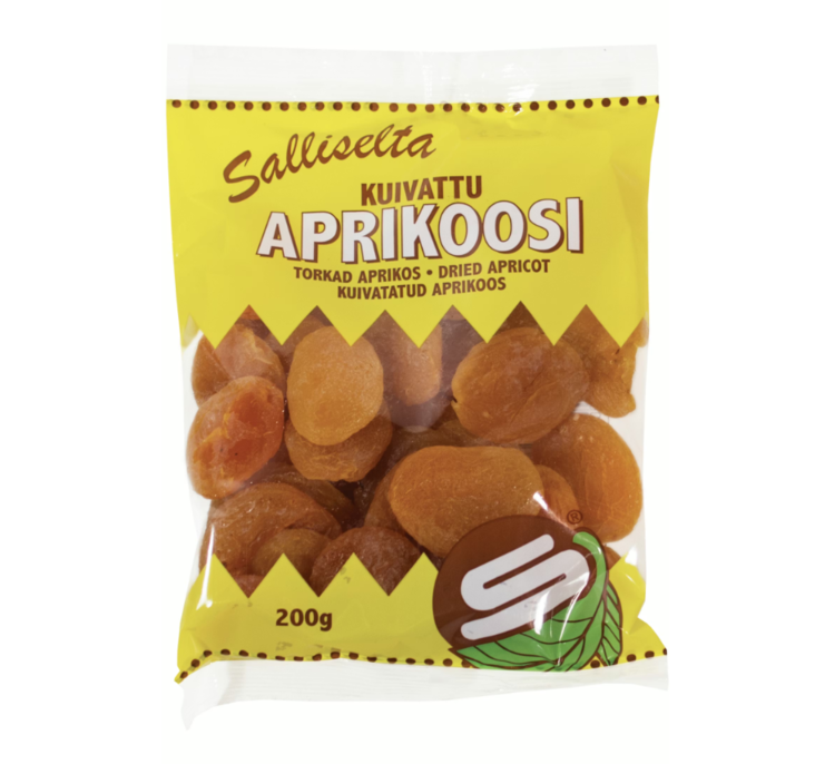 Sallinen Kuivattu Aprikoosi 200g - Kuivatut hedelmät - 19355 - 1