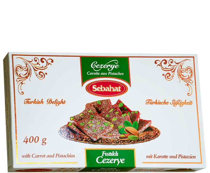 Sebahat Turkish Delight Porkkana ja Pistaasi Lokum 400g - Turkish Delight & Halvat - 17015 - 1