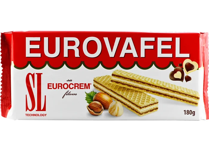SL Eurocrem Eurovafel Vohveli 180g - Täytekeksit ja vohvelit - 4595 - 1