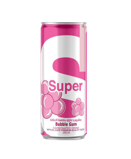 Super Bubble Gum Carbonated Drink/ Hiilihapotettu Juoma 250ml TNK - Limonadit ja virvoitusjuomat - 18195 - 1