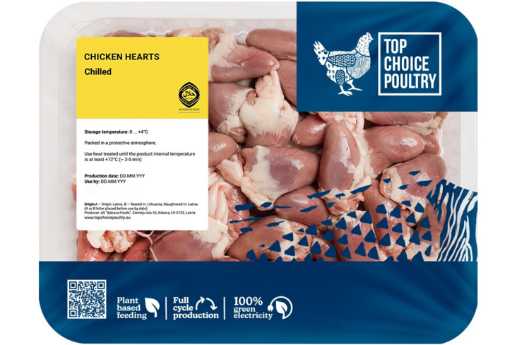 Top Choice Poultry Frozen Chicken Hearts Kanan Sydän 8x500g - Kana pakasteet - 13615 - 1