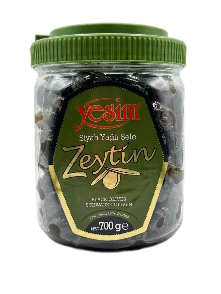 Yesim Siyah Yagli Sele Zeytin / Musta Oliivi L/XL 700g PET - Oliivisäilykkeet - 8425 - 1