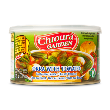 Chtoura Garden Green Okra in Tomato Sauce/ Okra tomaattikastikkeessa 350g CAM - Vihannessäilykkeet - 21266 - 1