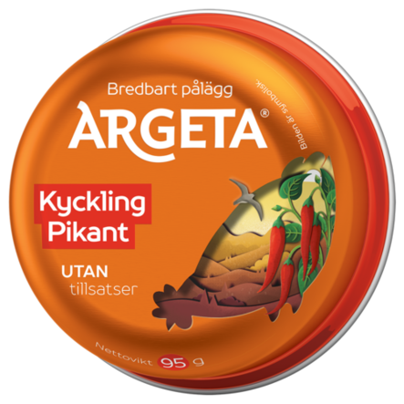 Argeta Huhn Pikat Kana-Paprika levite 95g - Kana- ja kalkkunasäilykkeet - 436 - 1