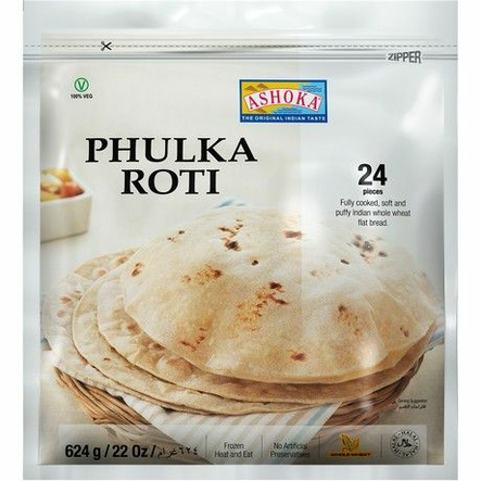 Ashoka Phulka Roti Paratha 24pcs 624g - Suolaiset leivonnaiset - 19726 - 1