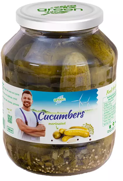 Green Cucumbes 6-9cm / Suolakurkku 1500ml CAM - Kurkkusäilykkeet - 15666 - 1