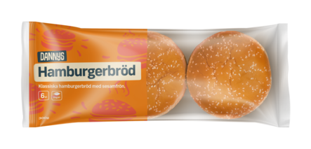 Dannys Burger Bun / Hampurilainensämpylä 6kpl 300g - Patongit ja sämpylät - 18546 - 1