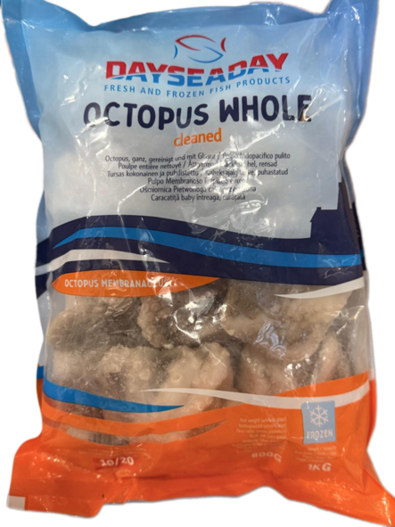 Dayseaday Baby Octopus Whole Cleaned 10/20 1KG - Pakasteäyriäiset - 19106 - 1