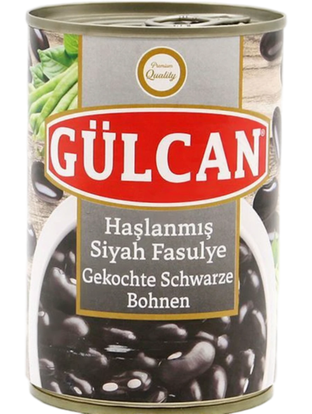 Gulcan Haslanmis Siyah Fasulye / Mustapavut suolaliemessä 400g TNK - Papu- ja linssisäilykkeet - 18766 - 1