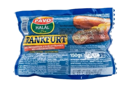 Pavo Poultry Sausage with Cheese/ Siipikarjamakkara 150g - Kana leikkeleet ja makkarat - 18906 - 1