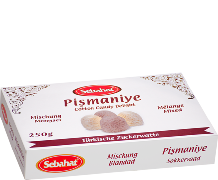 Sebahat Pismaniye Cotton Candy Mixed / Hattara kaakao&vanilja makuisena 250g - Turkish Delight & Halvat - 18746 - 1