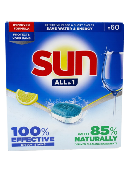 Sun Dishwasher tablets All in 1/ Astianpesutabletti 60kpl - Astianpesuaineet ja tarvikkeet - 19646 - 1
