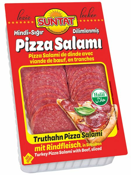 Suntat Pizza Salami / Kalkkuna- naudanlihasalami leike 200g - Nauta leikkeleet ja makkarat - 19776 - 1