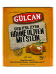 Gulcan Yesil Zeytin Cizik / Vihreät oliivit kivettömät 9kg TNK - Oliivisäilykkeet - 17436 - 1