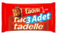 Tadelle Hasselpähkinätäytteinen maitosuklaa Patukka 3x30g - Patukat - 20036 - 1