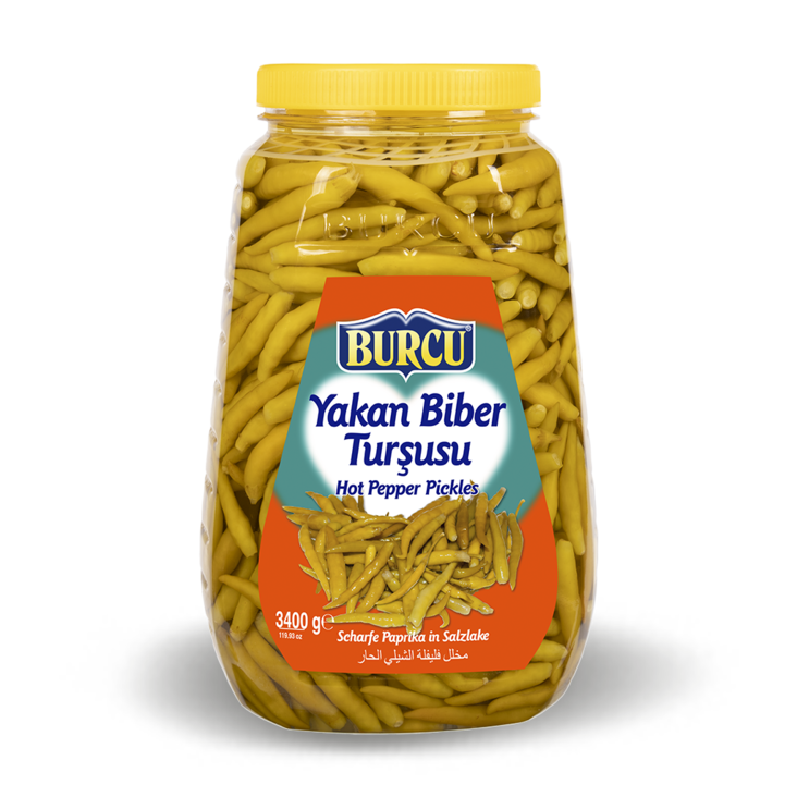 Burcu Yakan Biber Tursu / Chilipaprikat suolaliemessä 3400g PET - Pepperonisäilyke - 1216 - 1