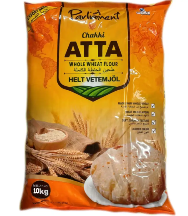 Parliament Atta Chakki Whole Wheat Flour/ Täysvehnäjauho 10kg - Vehnäjauho - 18026 - 1