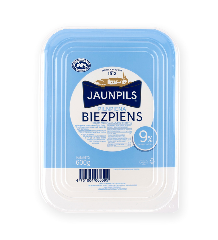 Jaunpils Whole Milk Curd/ Raejuusto 9% 600g - Erikoisjuustot - 19936 - 1
