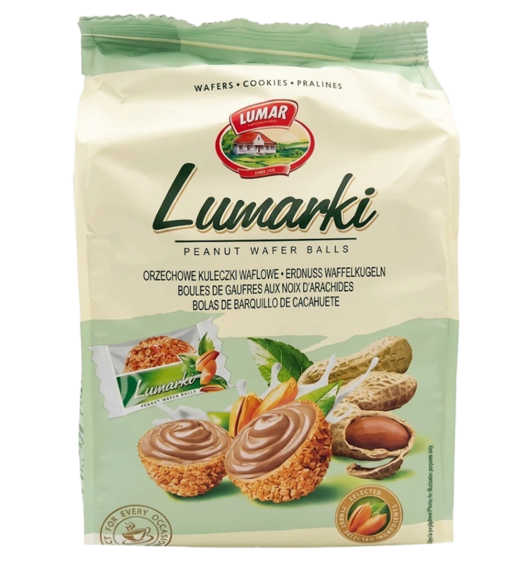 Lumar Peanut Wafer Ball/ Maapähkinävohvelipallo 120g - Konvehdit - 19956 - 1