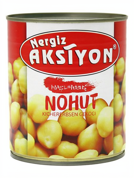 Nergiz Aksiyon Haslanmis Nohut / Kikherneet suolaliemessä 800g TNK - Papu- ja linssisäilykkeet - 20026 - 1