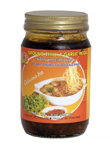 Double Seahorse Ground Chili & Garlic Oil/ Rouhittu chili-valkosipuliöljy 227ml - Erikoisöljyt - 21546 - 1