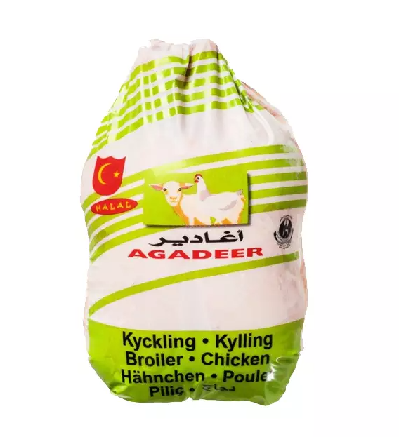 Agadeer Broiler Chicken / Kokonainen Broileri 1.5kg - Kana pakasteet - 18176 - 1